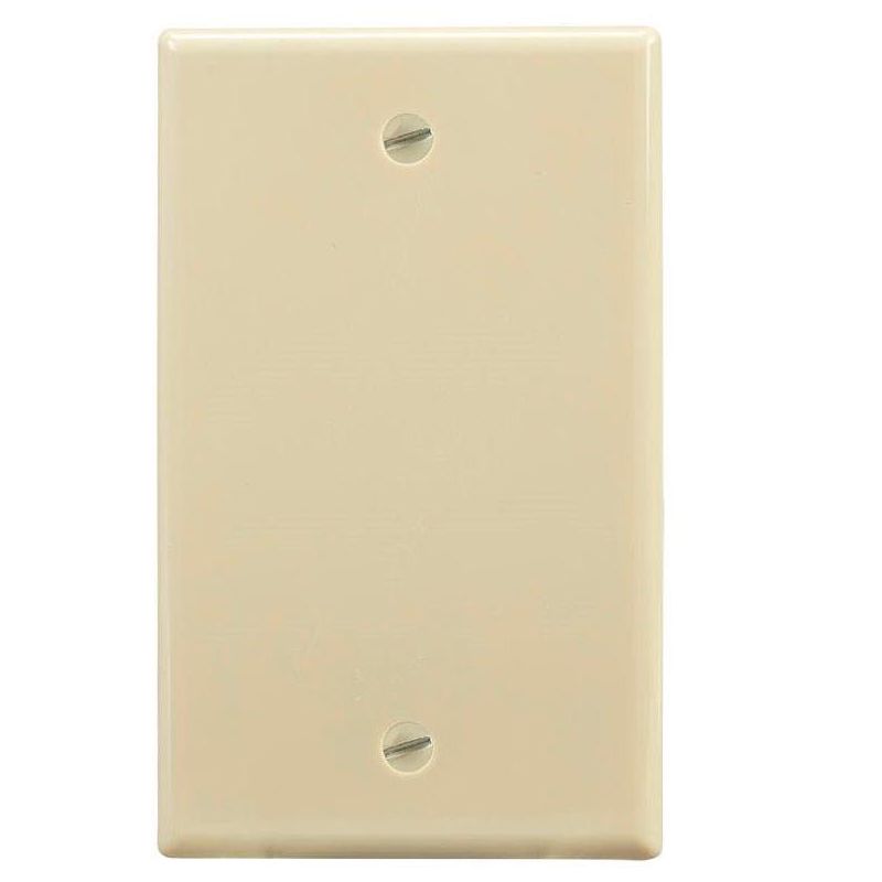 Monoprice 1-Gang Blank Wall Plate - Ivory  for Home ,Office, Personal Install, 1 of 3