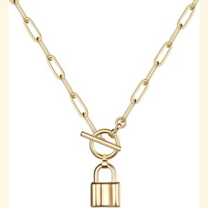 Multi-Charm Layered Necklace 14K Gold Plated Evil Eye Coin Bee Pendants - 1 of 4