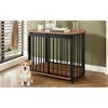 SEVOBAL Pet Crates and Houses Curved Pet Cage Dual Purpose Furniture Ventilated Structure Chew Resistant, Brown, 31.5"*23.03"*25.87" - 4 of 4