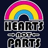 Adult Design By Humans Hearts Not Parts Pride By TheRandom T-Shirt - 2 of 2