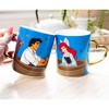 Silver Buffalo Disney Ariel and Eric 14-Ounce Heart-Shaped Handle Ceramic Mugs | Set of 2 - 2 of 4
