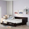 Whisen Modern Design Twin Size Wooden Daybed Extendable Bed with Trundle and Two Storage Drawers - 2 of 4