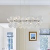 LLHZSY 42 1/10" Modern Linear Pendant Chandelier with Clear Bubble Glass 10-Light Fixture for Dining Room Living Room-Black/Chrome - 2 of 4