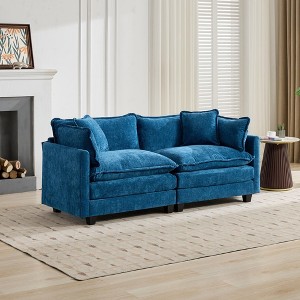 Sapphtopaz Modern Cloud Sofa Couches for Living Room with 2 Layer Upholstered Comfy Sofa with Chenille Fabric for Living Room,Apartment - 1 of 4