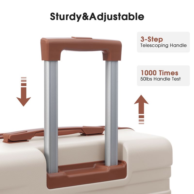 3 PCS Luggage Set, Hardside Expanable Spinner Suitcase with TSA Lock (20/24/28)-ModernLuxe, 5 of 6