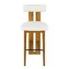 Modern Counter Bar Stools with Upholstered Seat and Back,Armless Kitchen Island Chairs for Compact Dining Areas or Home Bars-Maison Boucle - 3 of 4