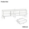Hooseng TV Stand, Entertainment Center with Two Open Storage and 4 Drawers, Compartments TV Console Media Cabinet, TV Console Table for Living Room - 4 of 4