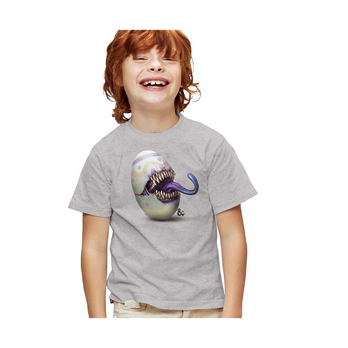 Dungeons Dragons Easter Egg Mimic Kids T-Shirt For Youth Athletic Heather