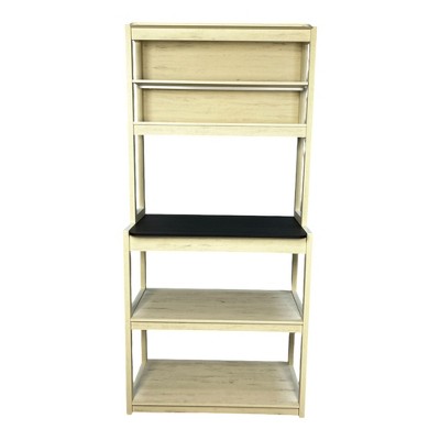 Vynxaria Multi-Tier Baker’s Rack Spacious Storage/Display, Sturdy Particle Board, Adjustable Shelves, Sleek Design, Easy Assembly