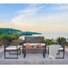 Patio Furniture Wicker Outdoor Bistro Set, 4-Piece Patio Furniture Rattan Conversation Sets for Backyard, Balcony and Deck, Gray and Beige Cushion - 4 of 4