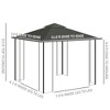 10' x 11.5' Metal Patio Gazebo, Double Roof Outdoor Gazebo Canopy Shelter w/Tree Motifs Corner Frame and Netting - 3 of 4