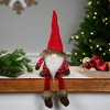 Northlight Sitting Plush Gnome with Dangling Legs Christmas Figure - 22" - Red - image 2 of 4