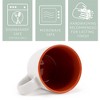Elanze Designs Typewriter Speckled Orange 13 ounce Ceramic Coffee Mugs Set of 4 - 3 of 4