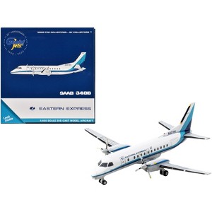 Saab 340B Commercial Aircraft "Eastern Express" (N407BH) White with Blue Stripes 1/400 Diecast Model Airplane by GeminiJets - 1 of 3