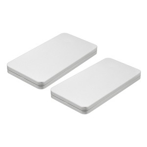 Unique Bargains Metal Mini Portable Rectangular Metal Tin Box 2 Pcs - 1 of 4