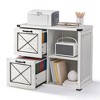VASAGLE Lateral File Cabinet, Filing Cabinet with 2 Drawers, Printer Stand, 2 Open Compartments - 2 of 4