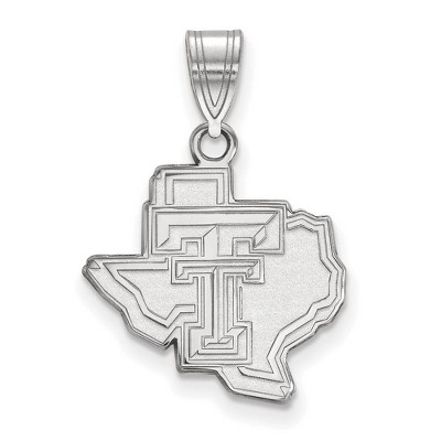 Black Bow Jewelry 14k White Gold Texas Tech Red Raiders NCAA Medium Pendant