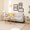 Tangkula 2PCS Marble Top Round Side Table 16"x16" End Table w/ Golden Metal Frame Gold - 2 of 4