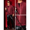 Lars Amadeus Men's 70s Disco Zipper Metallic Shiny Sequin Varsity Jacket - 4 of 4