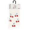 Memoi Women's Cherries Cozy Crew Socks Ivory 9-11 - 4 of 4