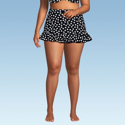 Lands' End Women's Ruffle Hem Mini Swim Skirt
