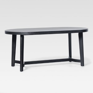 Walker Edison Modern Farmhouse Rustic Solid Oak Wood Oval 70" Dining Table - 1 of 4