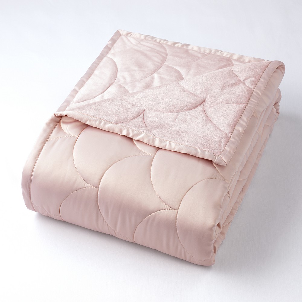 Photos - Duvet Nikki Chu King Reversible Blanket Rose Gold: Hypoallergenic, Satin, Machine Washable, 190 Thread Count