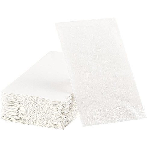 Vanity Fair Entertain Disposable Paper Napkins, White, 40 Count 