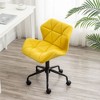CAVINAS Eldon Diamond Tufted Adjustable Swivel Office Chair, Velvet Swivel Office Chair, Home Office Desk Chairs, Adjustable Swivel Task Chair - 2 of 4