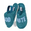Memoi Kids "Good Nite" Fluffy Faux Plush Slipper Scuff - 2 of 3