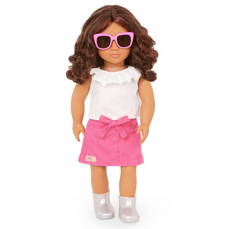 Our Generation Valentina 18&#39;&#39; Fashion Doll Frilly Top &#38; Pink Skirt Outfit, 3 of 6