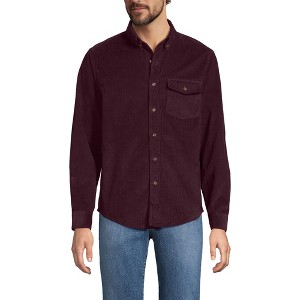 Lands' End Men's Long Sleeve Wide Wale Corduroy Shirt - 1 of 3