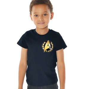 Toddler Boys' Star Trek Discovery Admiral Badge T-Shirt Navy - 1 of 4