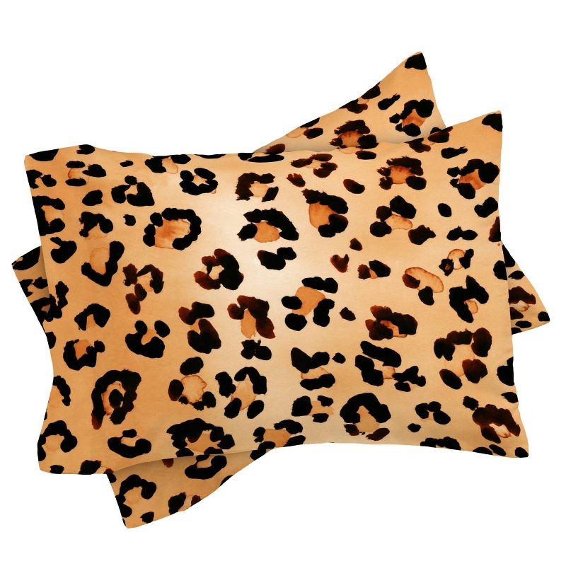 King Amy Sia Animal Leopard Duvet Set Brown - Deny Designs, 4 of 8