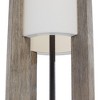 Possini Euro Design Arrista Modern 63" Tall Standing Floor Lamp Cylinder Foot Switch Wood Gray Wash Finish Living Room Bedroom House Reading Office - 4 of 4