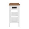 Kumasinova 24.2" Narrow 2-Tone End Table with 2 AC Outlets,2 USB Ports&1 Drawer,Space Spaving Sofa Side Tablefor Living Room,Bedroom Nightstand - 2 of 4
