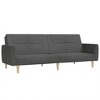 vidaXL 2-Seater Sofa Bed Dark Gray Fabric - 2 of 4