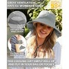 Tirrinia Women’s Neck Flap Bucket Hat with Wide Brim - Lightweight Breathable UPF 50+ Sun Hats, Perfect for Hiking Safari Fishing Garden Party, Solid - 2 of 4