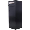 Vynxaria Black Freestanding Parcel Mailbox - Secure Multi-Compartment Drop Box, 44.5" Tall - 2 of 4