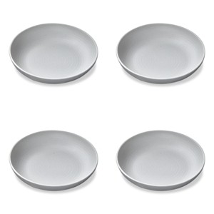 TAG Light Gray Brooklyn Melamine Plastic Dinning Butter/Bread Plate Dishwasher Safe Indoor/Outdoor 9.5x9.5 inch Set 4 - 1 of 3