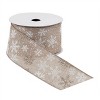 Snowflake Print Wired Ribbon 2.5" x 10 Yds. - 2 of 3