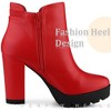 Perphy Women's Round Toe Lightly Padded Platform Block High Heels Chelsea Boots - 4 of 4