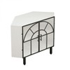 GustoWave Sideboard Cabinet with 2 Doors and 2-Tier Shelves Free-Standing Metal Frame Storage Shelf Organizer White - 2 of 4