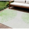 Artichoke Green And Ivory Abstract Washable Indoor Outdoor Area Rug - 2 of 4