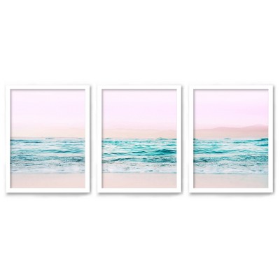 (set Of 3) Triptych Wall Art Wall Art Pastel Beaches By Tanya Shumkina ...