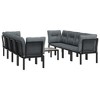 vidaXL 9 Piece Patio Lounge Set Black and Gray Poly Rattan - 3 of 4