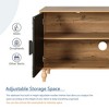 NicBex 62.99 Inch Sideboard Storage Cabinet with 4 Faceted Carved and Spliced Doors for Living Room,Office and Entryway - 4 of 4