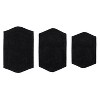 Waterford Collection Tufted Bath Rug, Extra Soft and Absorbent, Non-Slip Bath Mats, Machine Washable bath rugs for Bathroom, 3 Piece Set, Black - 2 of 4