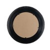 Dexmalle D26.5" Round Black And Gold Wooden Accent Mirror With Woven Texture - 4 of 4