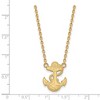 Black Bow Jewelry 14k Yellow Gold Plated Sterling Silver Navy Midshipmen NCAA Necklace 18 Inch - 2 of 4